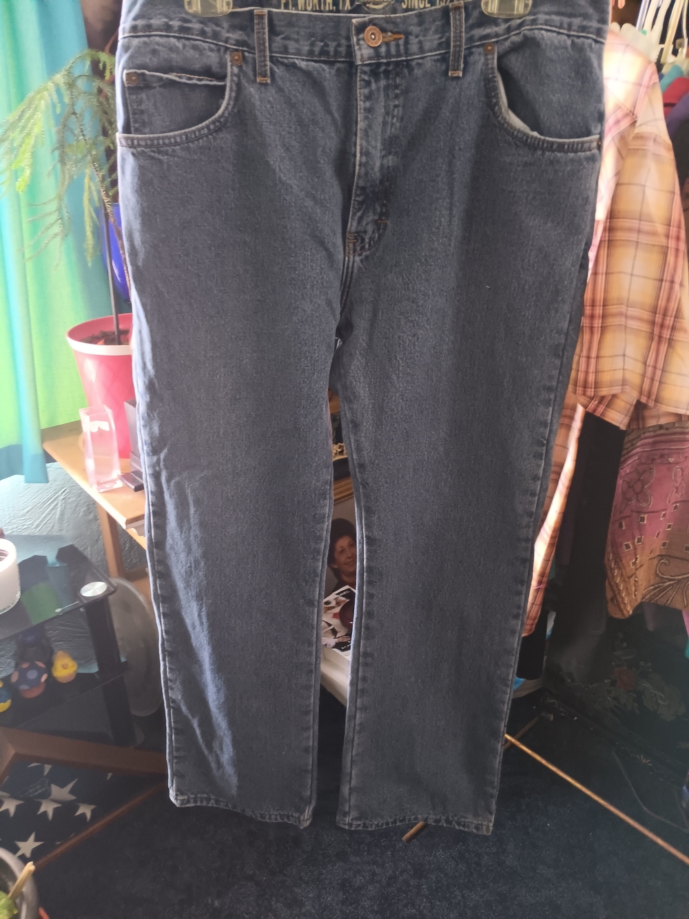 Dickies Men's Relaxed Fit Jeans - Dark Blue Wash Flannel Lined